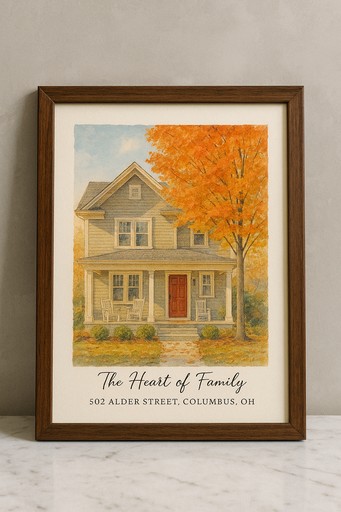 House portrait transformation